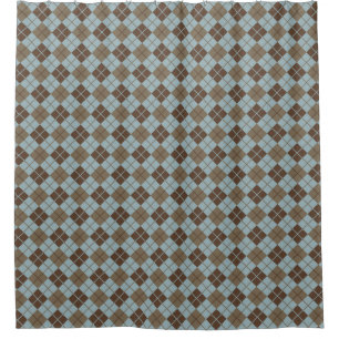 Argyle Pattern in Blue and Taupe