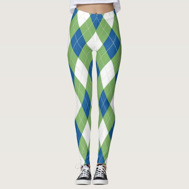 Argyle Pattern Leggings (Front)