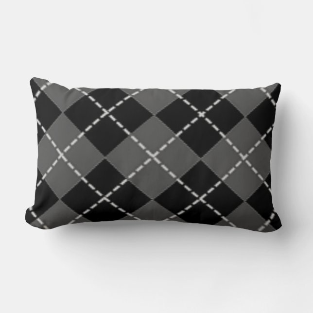 ARGYLE PATTERN LUMBAR PILLOW (Front)