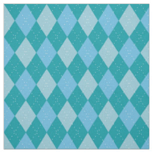 Argyle Pattern Ocean Colours Fabric