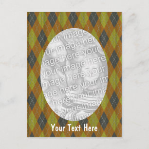 Argyle Pattern Photo Postcard