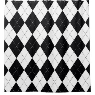 Argyle pattern seamless in black and white. Geomet
