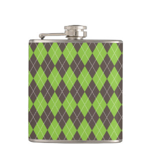 Argyle plaid flask