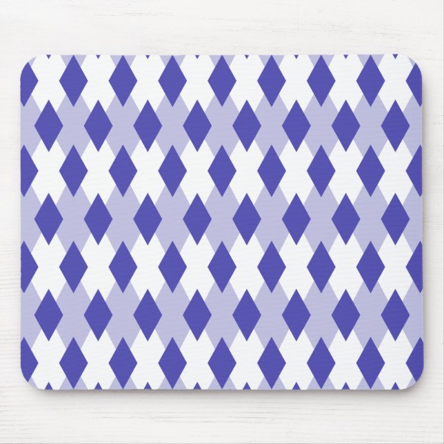 Argyle Plaid Pattern_4A46B0 Mouse Pad (Front)