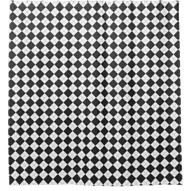 Argyle plaid. Scottish pattern in white and black  (Front)