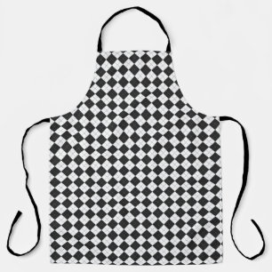 Argyle plaid. Scottish pattern in white and black Apron