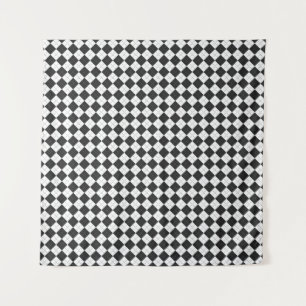 Argyle plaid. Scottish pattern in white and black  Tapestry