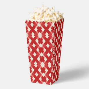 Argyle, red white pink Valentine's day  Favor Box