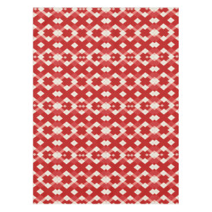 Argyle, red white pink Valentine's day Tablecloth