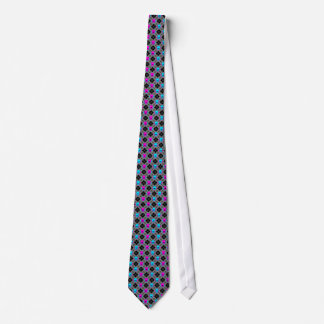 Argyle Skulls Blue Pink Vert. Stripes Tie