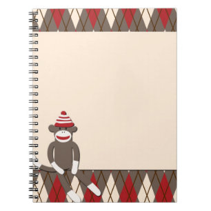 Argyle Sock Monkey Notebook