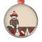 Argyle Sock Monkey Ornament