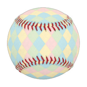 Argyle spring/Easter pastel colored pattern Baseball