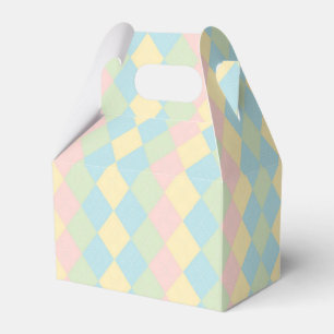 Argyle spring/Easter pastel colored pattern Favor Box