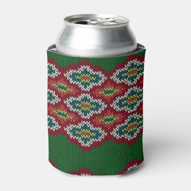 Argyle Sweater Texture Can Cooler (Can Front)