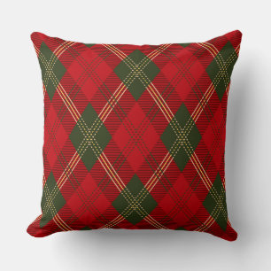 Argyle Tartan Scottish Diamond pattern Throw Pillow