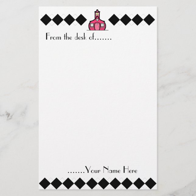 Argyle Teacher Stationery (Front)