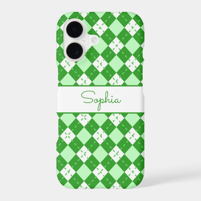 Argyle Vert Monogrammé (Verso)