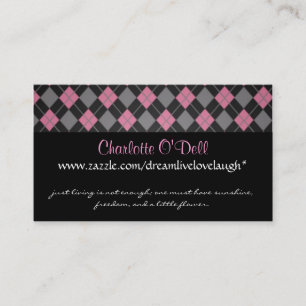 argyle; website marketing business card