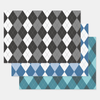 Argyle Wrapping Paper Sheets
