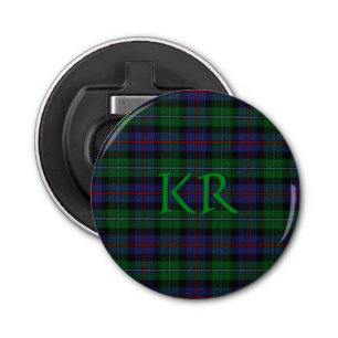Argyll District Tartan with monogram / initials Bottle Opener