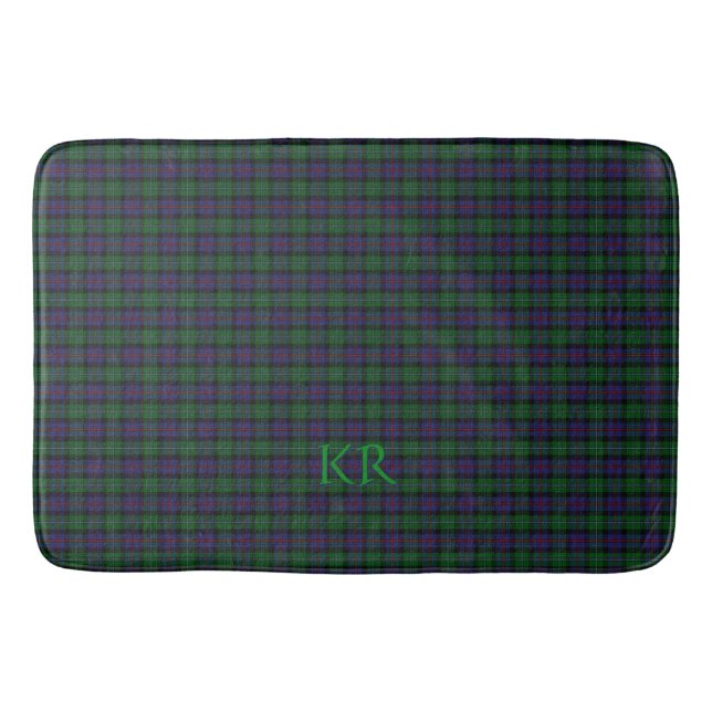 Argyll District Tartan with monogram / name Bath Mat (Front)