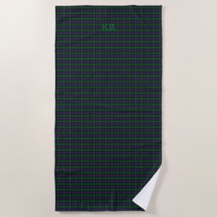 Argyll District Tartan with monogram / name Beach Towel