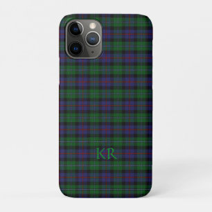 Argyll District Tartan with monogram / name iPhone 11 Pro Case