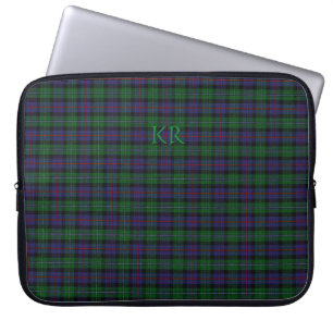 Argyll District Tartan with monogram / name Laptop Sleeve