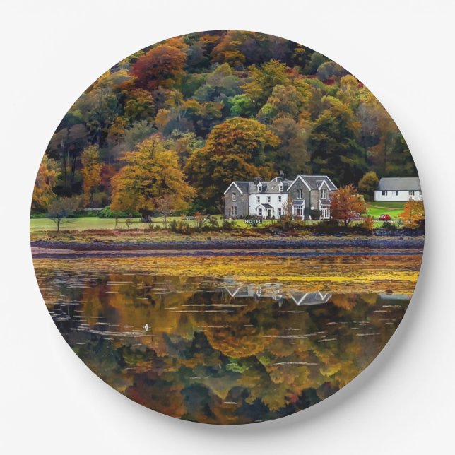 Argyll Scottish Highlands landscape Paper Plate (Front)