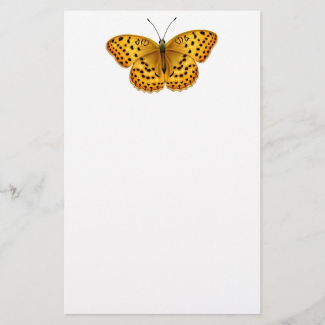 Argynnis Fritillary Butterfly Stationery (Front)