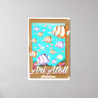 Ari Atoll Maldives travel poster