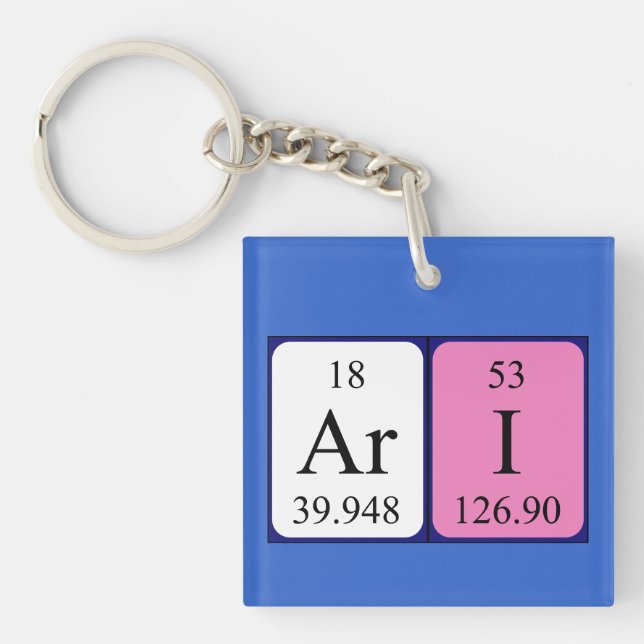 Ari periodic table name keyring (Front)
