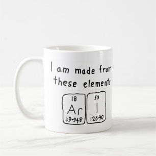 Ari periodic table name mug