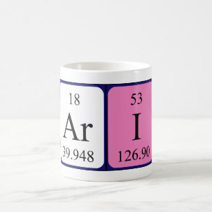 Ari periodic table name mug