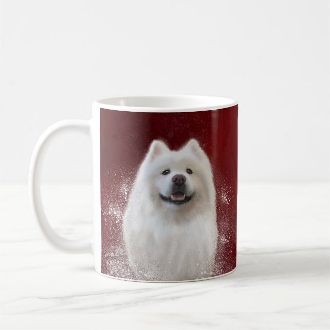 Ari the Samoyed collection RED Coffee Mug (Left)