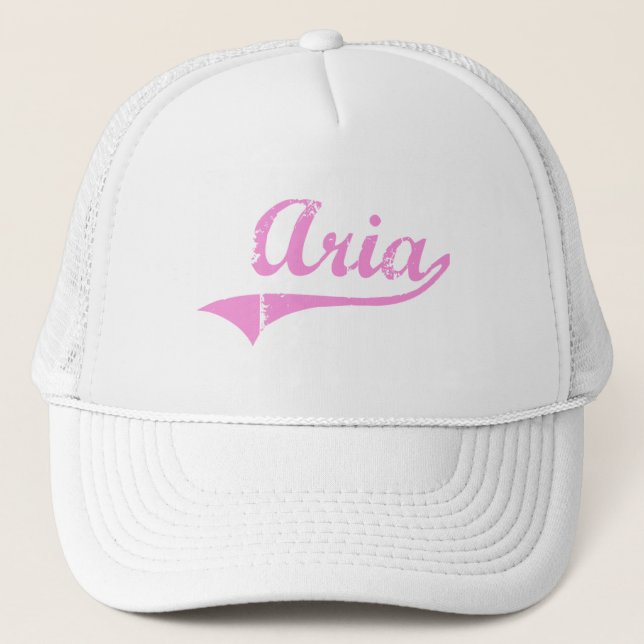 Aria Classic Style Name Trucker Hat (Front)