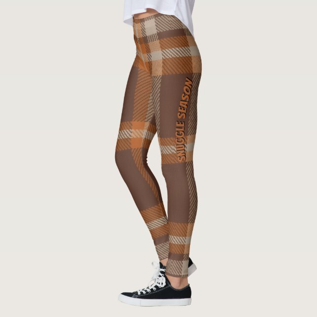 Aria Grace Autumn Hearth Cozy Plaid Pattern Vol 11 Leggings (Left)