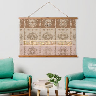 Aria Grace Cinnamon Sun Tribal Radiance Pattern Hanging Tapestry