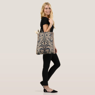 Aria Grace Earth & Spirit Linear Rhythm Pattern Tote Bag