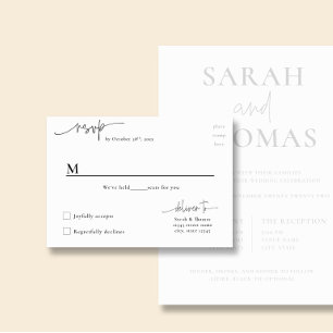 ARIA Minimalist RSVP Postcard for Wedding & Events