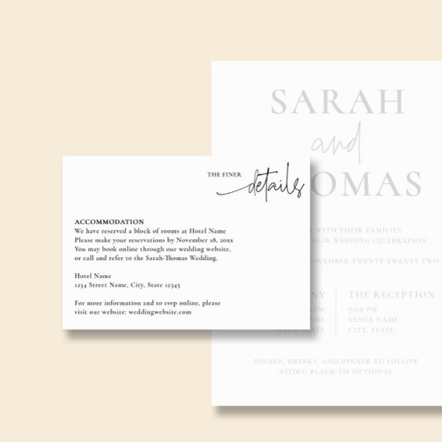 ARIA Minimalist Wedding Details Enclosure Card (Creator Uploaded)