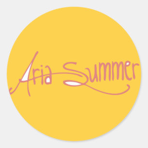 Aria Summer Logo Sticket Classic Round Sticker