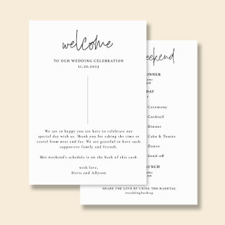 ARIA | Wedding Program Welcome Card