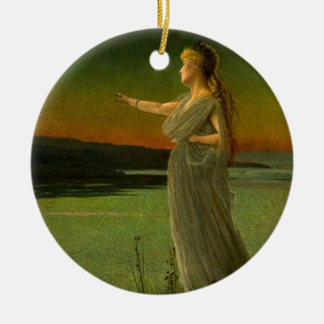 Ariadne at Naxos John Atkinson Grimshaw  Ceramic Ornament (Front)