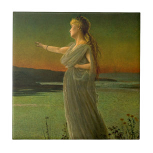 Ariadne at Naxos John Atkinson Grimshaw  Tile