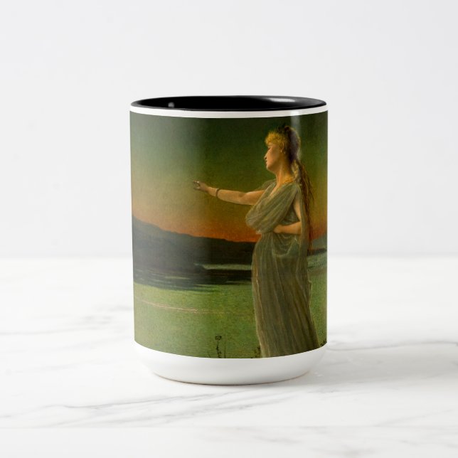 Ariadne at Naxos John Atkinson Grimshaw  Two-Tone Coffee Mug (Center)