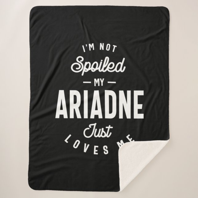 Ariadne Personalized Name Birthday Gift Sherpa Blanket (Front)