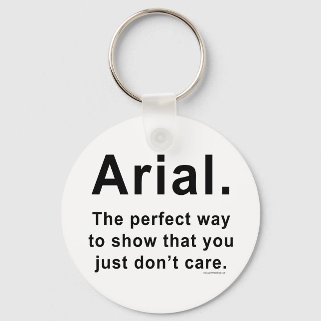 Arial Font Humour Mug Keychain (Front)