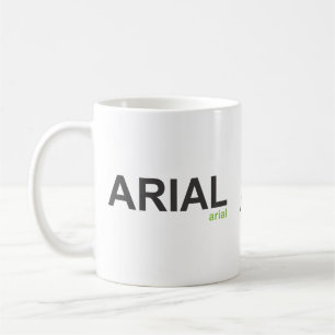 Arial Font Mug